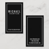 Beruflich Minimalistisch Schwarz/Weiß Visitenkarte (Vorne/Hinten)