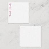 Beruflich-minimalistisch-weiblich-rosa Begleitkarte (Vorne/Hinten)