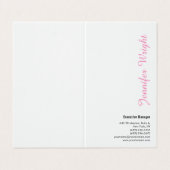 Beruflich minimalistisch weiblich schlicht elegant visitenkarten (Außenseite Aufgefaltet)