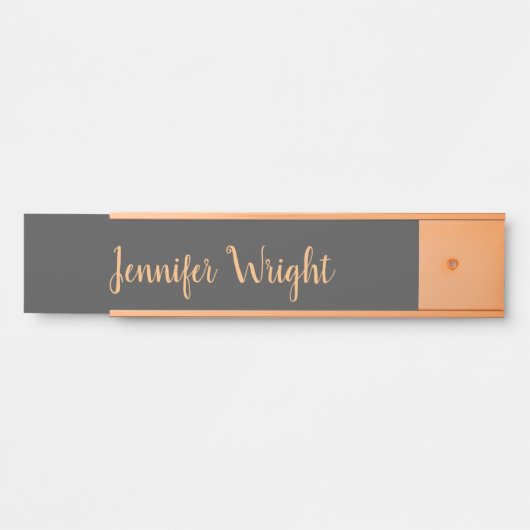 Beruflich minimalistisch weiblich schlicht modern türschild (Vorderseite )