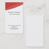 Beruflich minimalistisch-weiß-rote Kurven Visitenkarte (Vorne/Hinten)