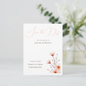 Beruflich Minimalistische Blume Ankündigungspostkarte (Stehend Vorderseite)