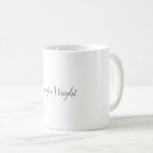Beruflich minimalistische Handschrift grau weiß Kaffeetasse (VorderseiteRechts)
