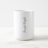 Beruflich minimalistische Handschrift grau weiß Kaffeetasse (Mittel)