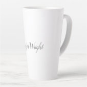 Beruflich minimalistische Handschrift grau weiß Milchtasse (Rechte Ecke)