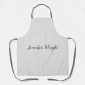 Beruflich minimalistische Handschrift grau weiß Schürze (Vorderseite)
