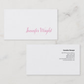 Beruflich minimalistische Handschrift weiblich Visitenkarte (Vorne/Hinten)