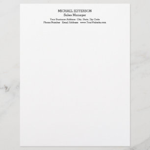 Beruflich Minimalistische Schlichte Klassifizierun Briefbogen