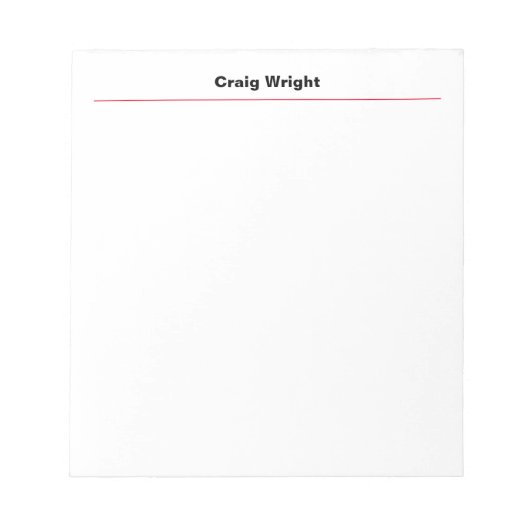 Beruflich Minimalistische Schlichte Personalisiert Notizblock (Vorderseite)