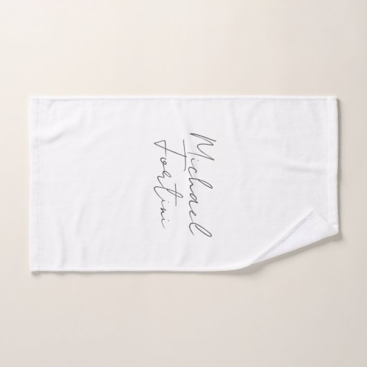 Beruflich-minimalistische weiße Kalligraphie Handtuch (Handtuch)