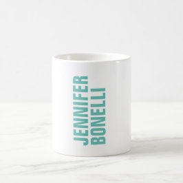 Beruflich minimalistischer, moderner blauer Name Kaffeetasse