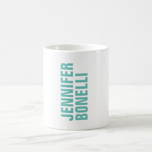 Beruflich minimalistischer, moderner blauer Name Kaffeetasse (Mittel)