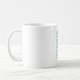 Beruflich minimalistischer, moderner blauer Name Kaffeetasse