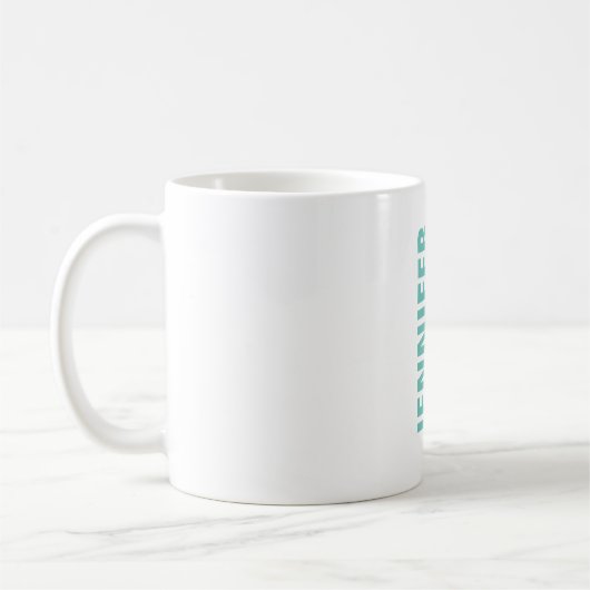 Beruflich minimalistischer, moderner blauer Name Kaffeetasse (Links)