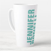 Beruflich minimalistischer, moderner blauer Name Milchtasse (Linke Ecke)