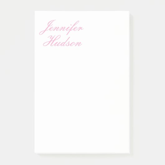 Beruflich-minimalistischer moderner Kalligraphiena Post-it Klebezettel (Vorderseite)