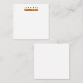 Beruflich minimalistischer moderner schlichter Nam Begleitkarte (Vorne/Hinten)