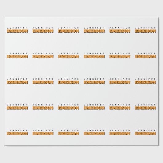 Beruflich minimalistischer moderner schlichter Nam Geschenkpapier (Flach)