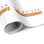 Beruflich minimalistischer moderner schlichter Nam Geschenkpapier (Rolleneckpunkt)