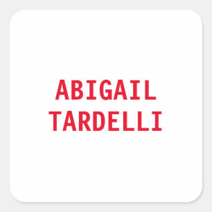 Beruflich minimalistischer moderner schlichter Nam Quadratischer Aufkleber