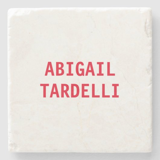 Beruflich minimalistischer moderner schlichter Nam Steinuntersetzer (Vorderseite)