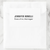 Beruflich minimalistischer moderner Stil Rechteckiger Aufkleber (Tasche)