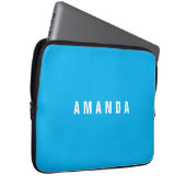Beruflich minimalistisches modernes Blau fügt Ihre Laptopschutzhülle (Vorne Rechts)