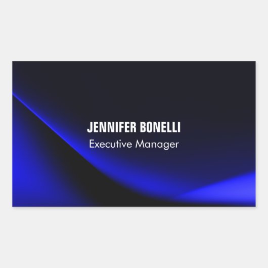 Beruflich minimalistisches modernes Blau fügt Ihre Rechteckiger Aufkleber (Vorderseite)