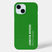 Beruflich minimalistisches modernes Waldgrün Case-Mate iPhone Hülle (Rückseite)
