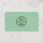 Beruflich Mint Green Qr Code Minimales Skript Visitenkarte (Rückseite)