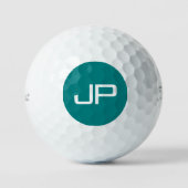Beruflich Mit Monogramm Titleist Pro V1 Aquamarin Golfball (Vorderseite)