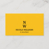 Beruflich Modern, einfach, Minimalistisch gelb Visitenkarte (Vorderseite)