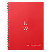 Beruflich Modern, einfach, Minimalistisch, hell ro Notizblock (Vorderseite)