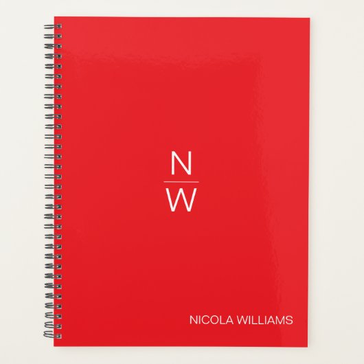 Beruflich Modern, einfach, Minimalistisch, hell ro Planer (Vorderseite)