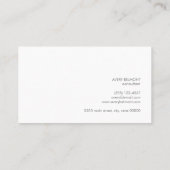 Beruflich Modern, einfach Minimalistisch Visitenkarte (Rückseite)