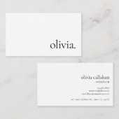 Beruflich Modern, einfach Minimalistisch Visitenkarte (Vorne/Hinten)