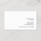 Beruflich Modern, einfach Minimalistisch Visitenkarte (Rückseite)