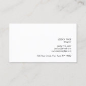 Beruflich-Modern-Einfach-Monogramm-Weiß Visitenkarte (Rückseite)