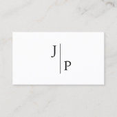 Beruflich-Modern-Einfach-Monogramm-Weiß Visitenkarte (Vorderseite)