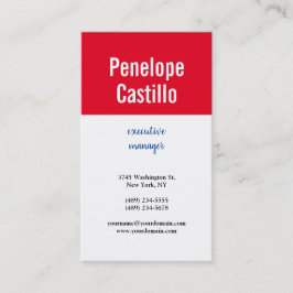 Beruflich Modern, einfach, Schlicht, blau, weiß Visitenkarte