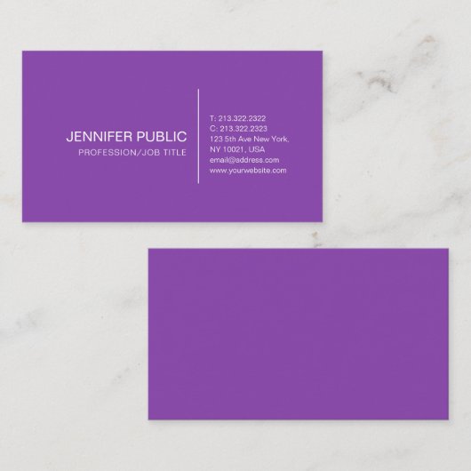 Beruflich Modern Einfach Schlicht Elegant Visitenkarte (Vorne/Hinten)