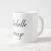 Beruflich Modern, einfach, Schlicht, schwarz und w Jumbo-Tasse (Vorderseite Rechts)