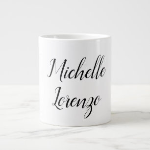 Beruflich Modern, einfach, Schlicht, schwarz und w Jumbo-Tasse