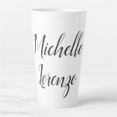 Beruflich Modern, einfach, Schlicht, schwarz und w Milchtasse (Vorderseite)