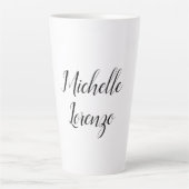 Beruflich Modern, einfach, Schlicht, schwarz und w Milchtasse (Vorderseite)