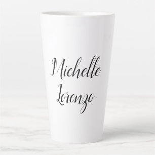 Beruflich Modern, einfach, Schlicht, schwarz und w Milchtasse