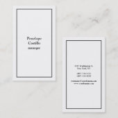 Beruflich Modern, einfach, Schlicht, schwarz und w Visitenkarte (Vorne/Hinten)