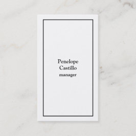 Beruflich Modern, einfach, Schlicht, schwarz und w Visitenkarte