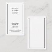 Beruflich Modern, einfach, Schlicht, schwarz und w Visitenkarte (Vorne/Hinten)