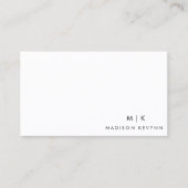 Beruflich Modern, einfach Schwarz-weiß Minimalisti Visitenkarte (Vorderseite)